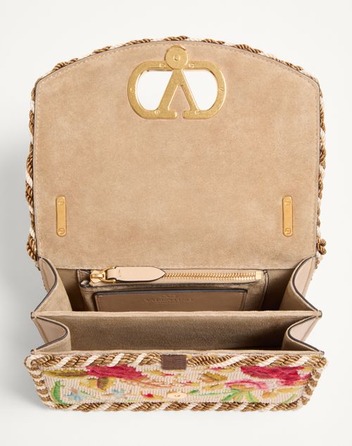 Valentino Garavani - Valentino Garavani Vain Small Embroidered Shoulder Bag - Multicolour - Woman - Shoulder Bags